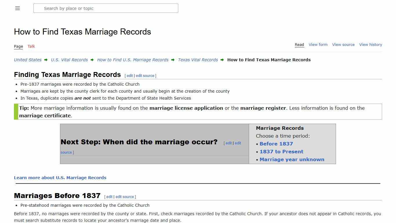 How to Find Texas Marriage Records • FamilySearch